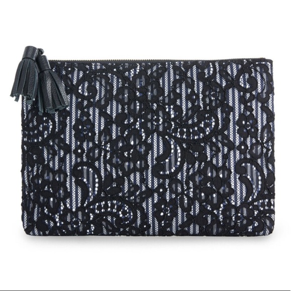 Vineyard Vines Handbags - Vineyard Vines Striped & Lace Clutch